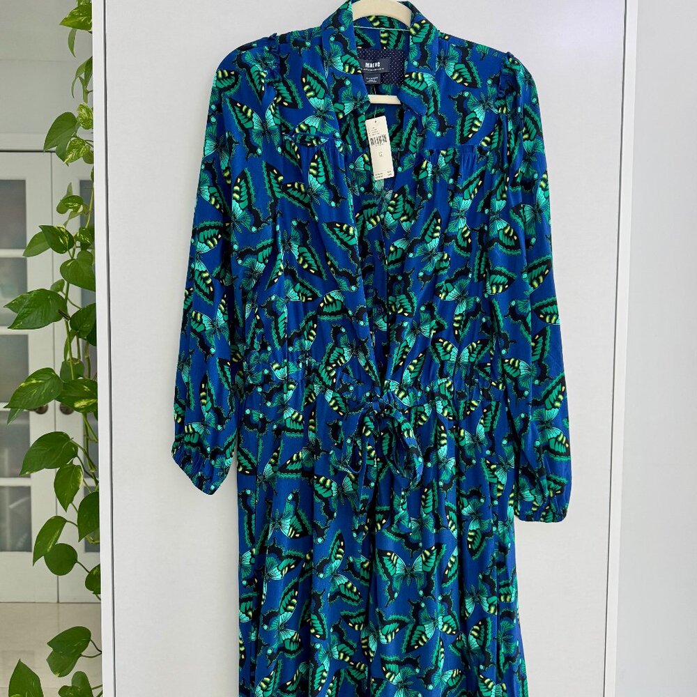Maeve by Anthropologie, Butterfly Print Dress, Size XL